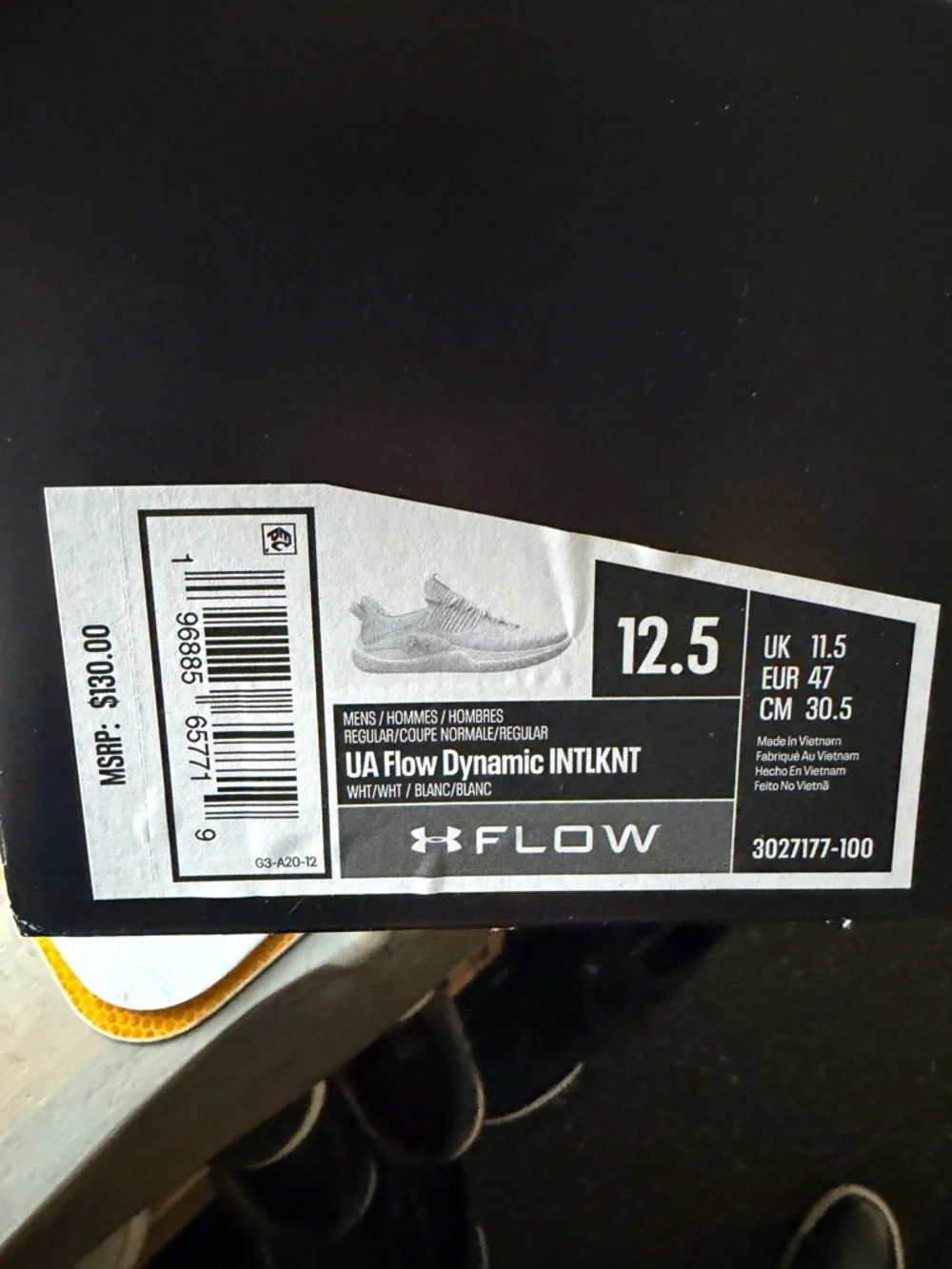 Under Armour All-White Athletic Running Shoes - Picture 3 of 3